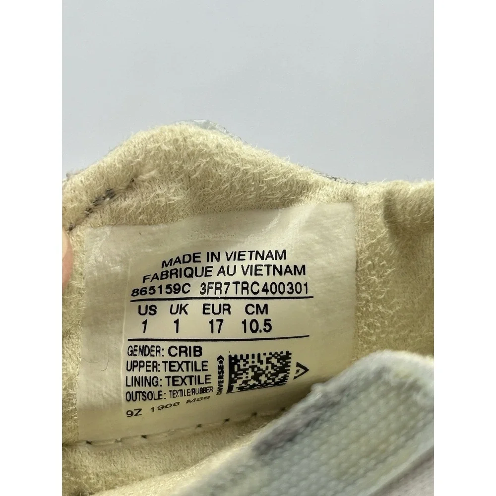 Converse Chuck Taylor All Star Cribster Baby Shoes US 1 Wolf Gray 865159C